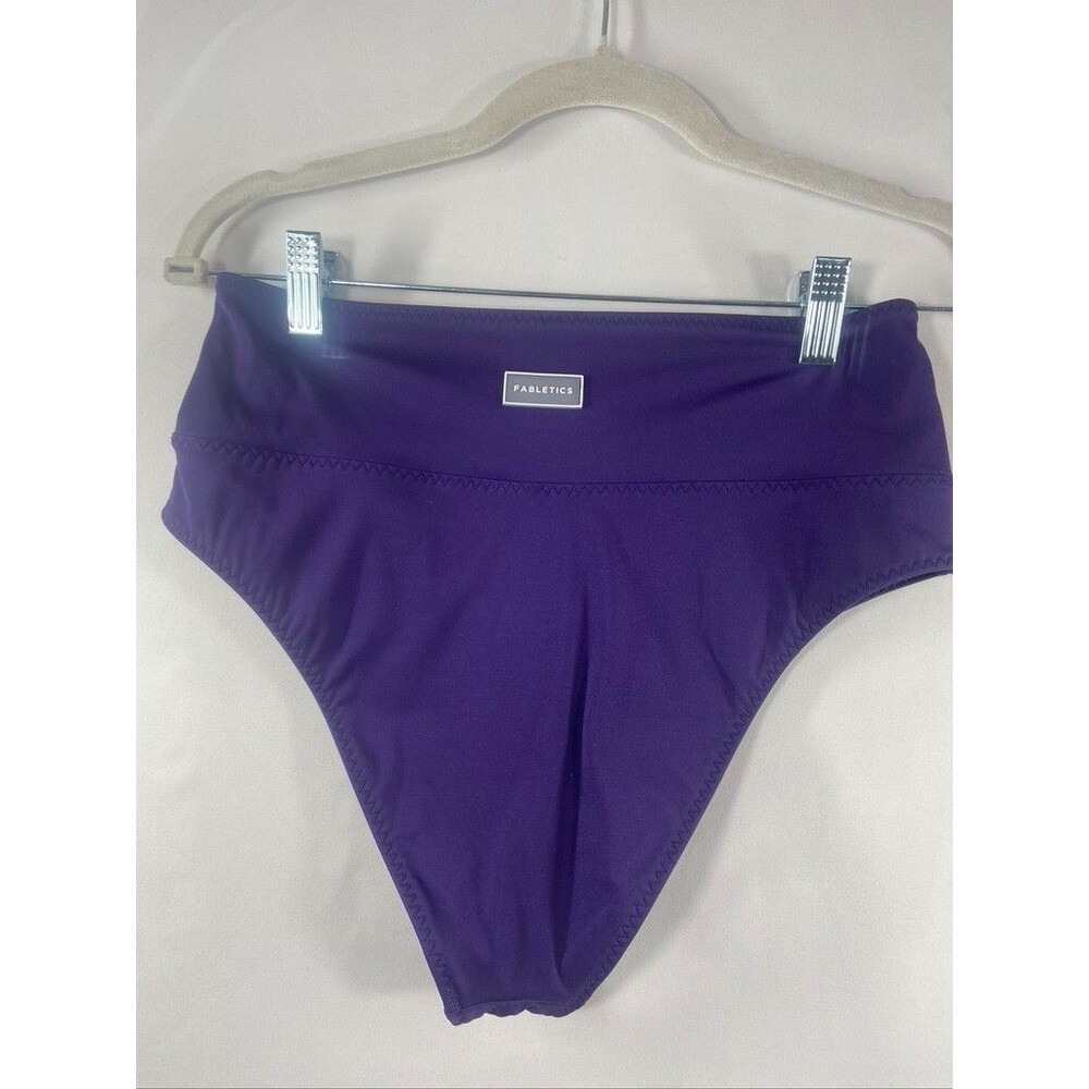 Fabletics Deep Purple Front-Zip Bikini Set - Picture 4 of 5